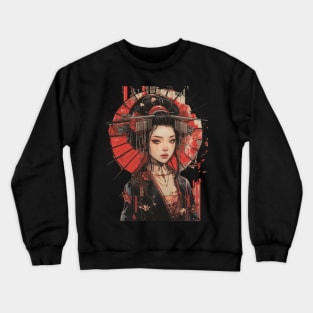 Japanese Geisha Girl Asian Culture Crewneck Sweatshirt